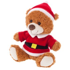 Teddybär in Weihnachtsmann-Kleidung für Ihr Marketing